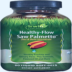 Amazon.com: Irwin Naturals Healthy Flow Saw Palmetto with Zinc, Beta  Sitosterols, Turmeric, Stinging Nettle & Pumpkin Seed - Promotes Healthy  Prostate & Urinary Flow - Antioxidant Support - 60 Liquid Softgels : Health  & Household